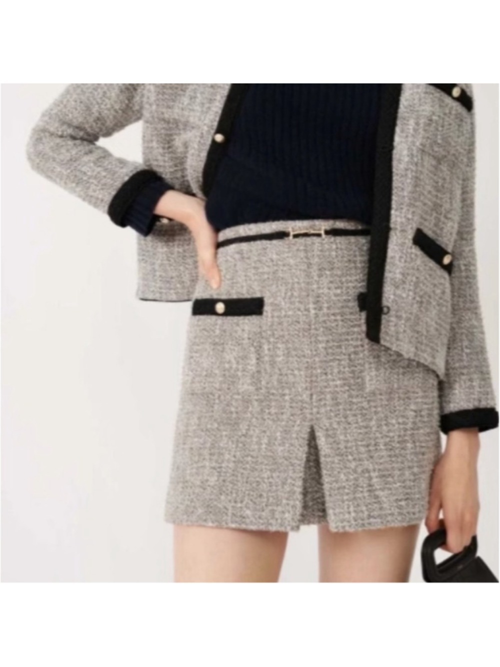 Maje Ginie Tweed Mini Skirt Size 40/US 8 New